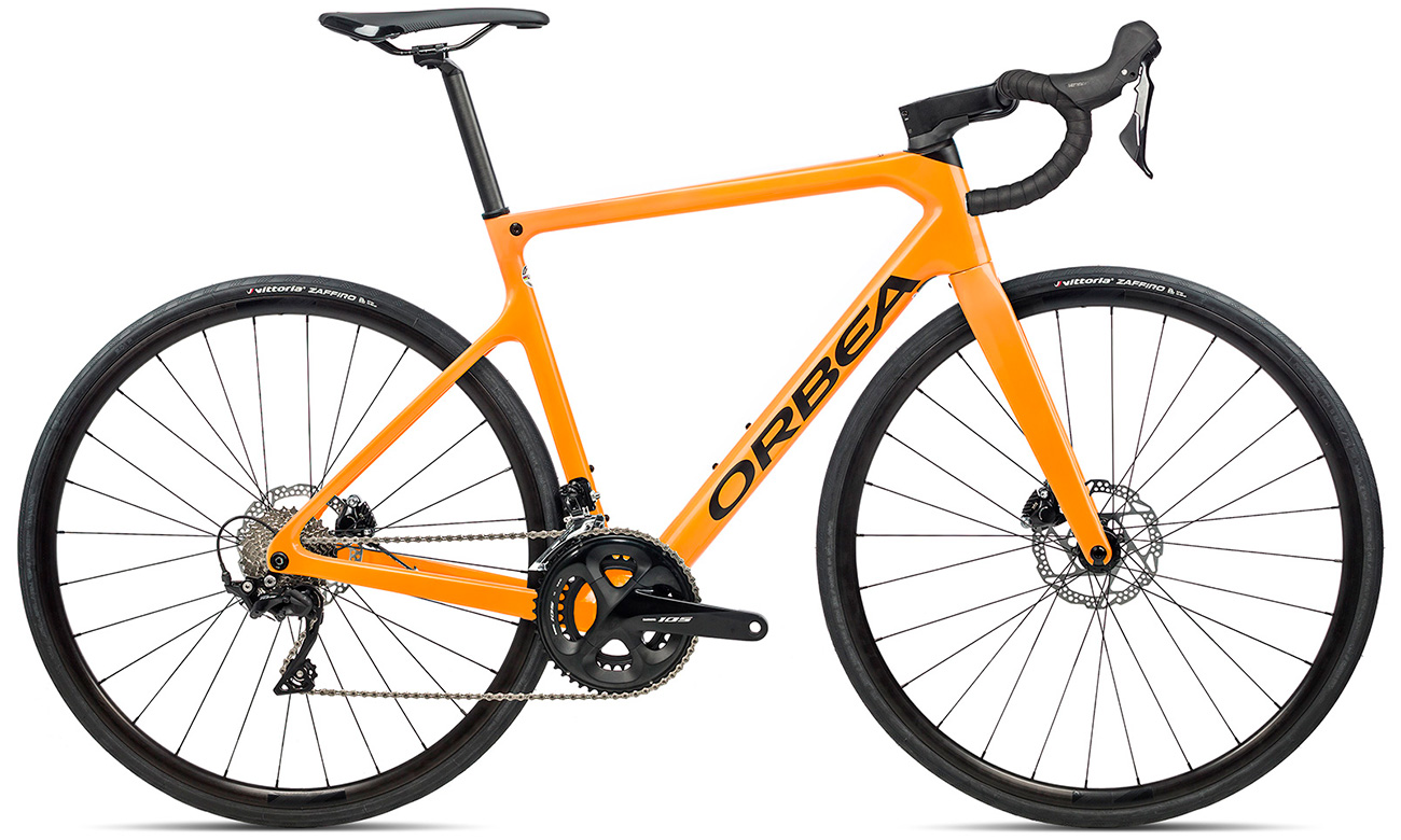 Фотография Велосипед Orbea Orca M30 28"  размер M/L, рама 53 см 2021 Оранжево-черный